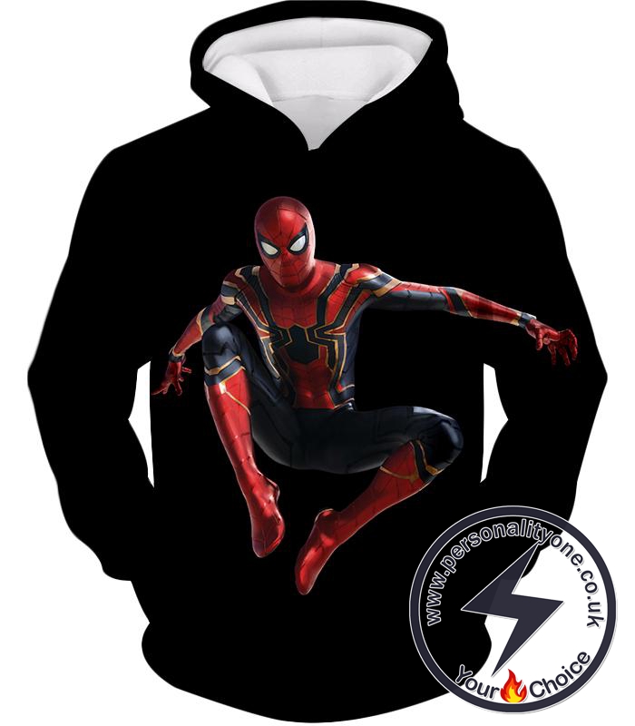 Awesome New Homecoming Spiderman Suit Black[] Action Hoodie